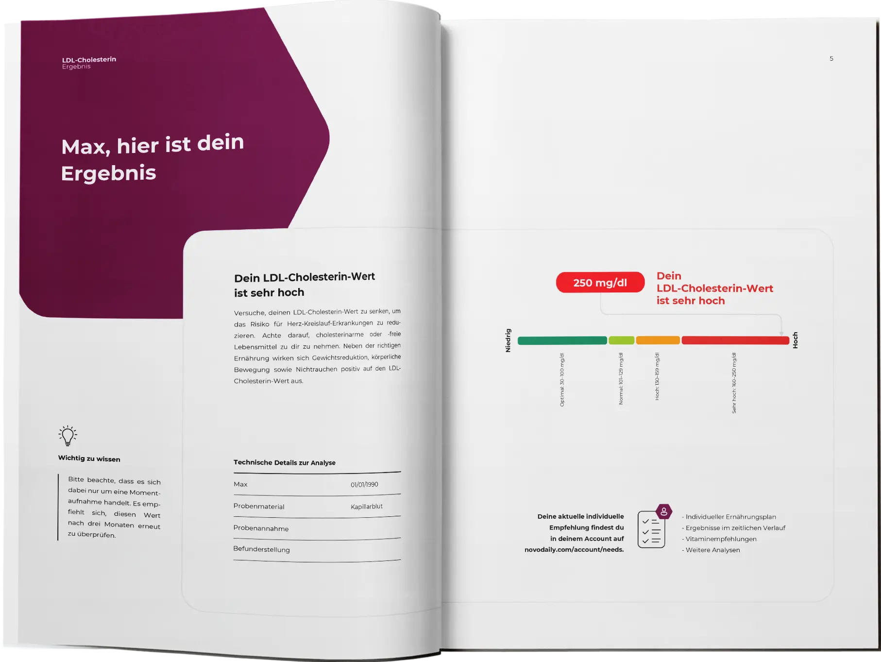 Blutanalyse: Triglyceride & Cholesterin Blutanalyse: Triglyceride & Cholesterin