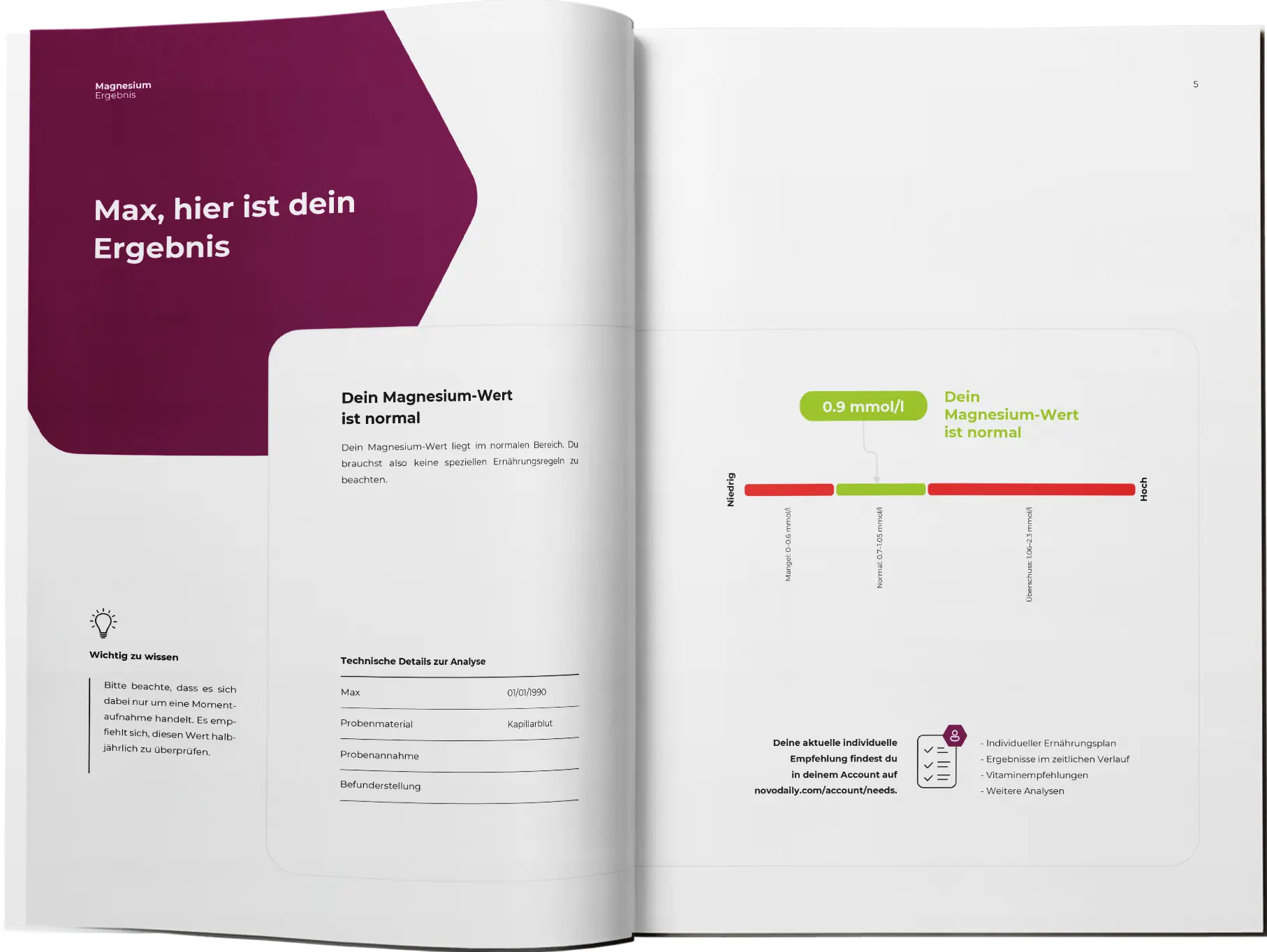 Blutanalyse: Magnesium Blutanalyse: Magnesium